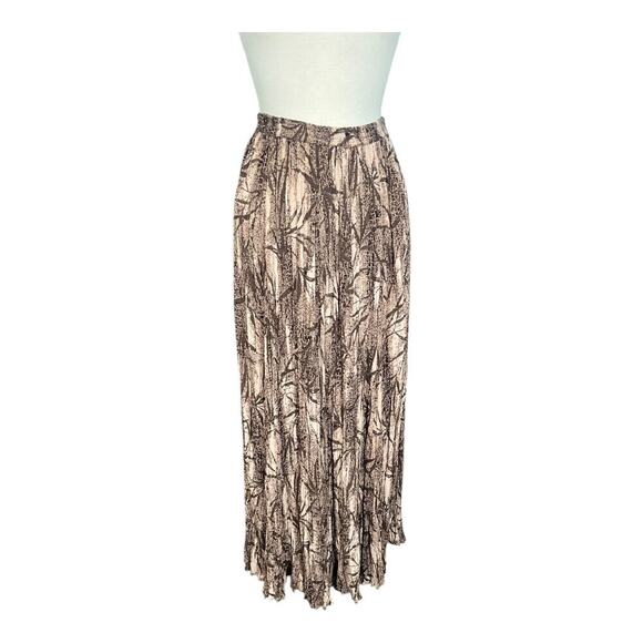 Nostalgia Long Skirt Size Medium Brown Safari Vacation Island Light Weight - Picture 2 of 10